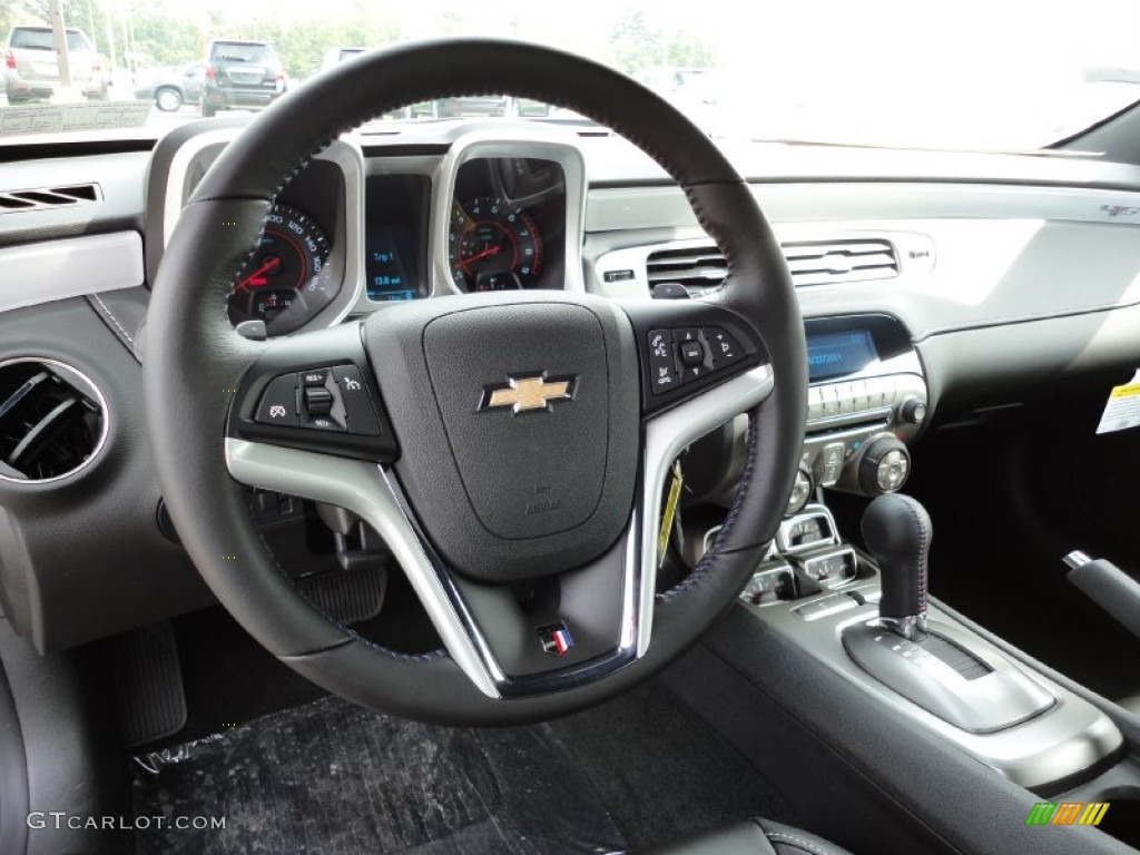 2012 Chevrolet Camaro SS 45th Anniversary Edition Coupe Jet Black Steering Wheel Photo #54442935