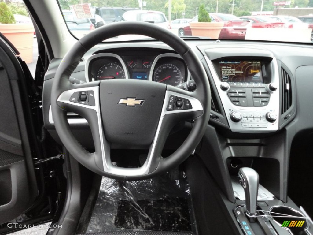 2012 Chevrolet Equinox LT AWD Jet Black Steering Wheel Photo #54443115