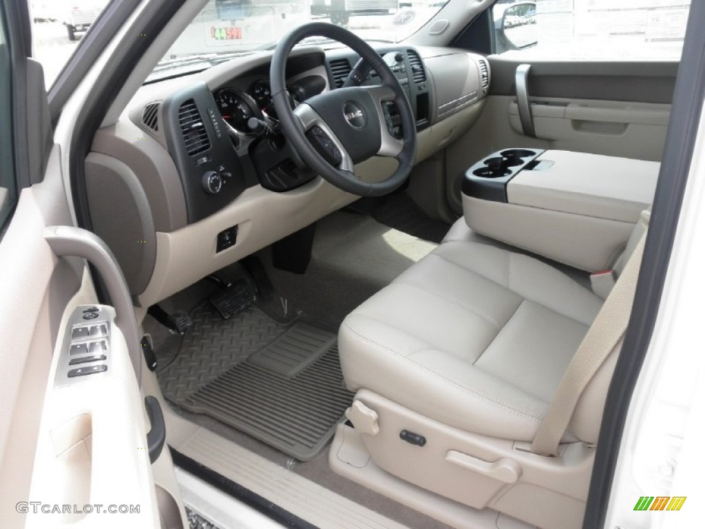 Very Dark Cashmere/Light Cashmere Interior 2012 GMC Sierra 1500 SLE Crew Cab 4x4 Photo #54443190