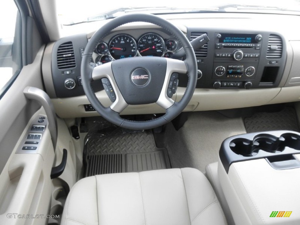 2012 GMC Sierra 1500 SLE Crew Cab 4x4 Very Dark Cashmere/Light Cashmere Dashboard Photo #54443256