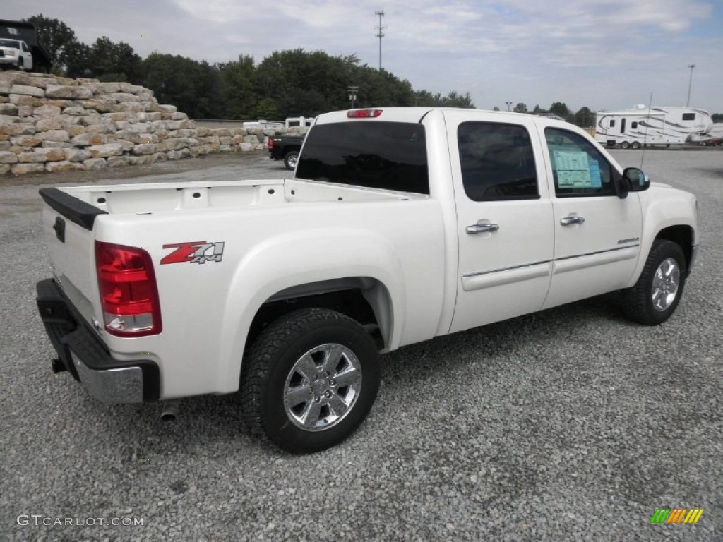 White Diamond Tricoat 2012 GMC Sierra 1500 SLE Crew Cab 4x4 Exterior Photo #54443352