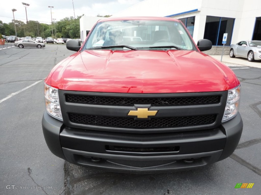 2012 Silverado 1500 Work Truck Regular Cab 4x4 - Victory Red / Dark Titanium photo #2