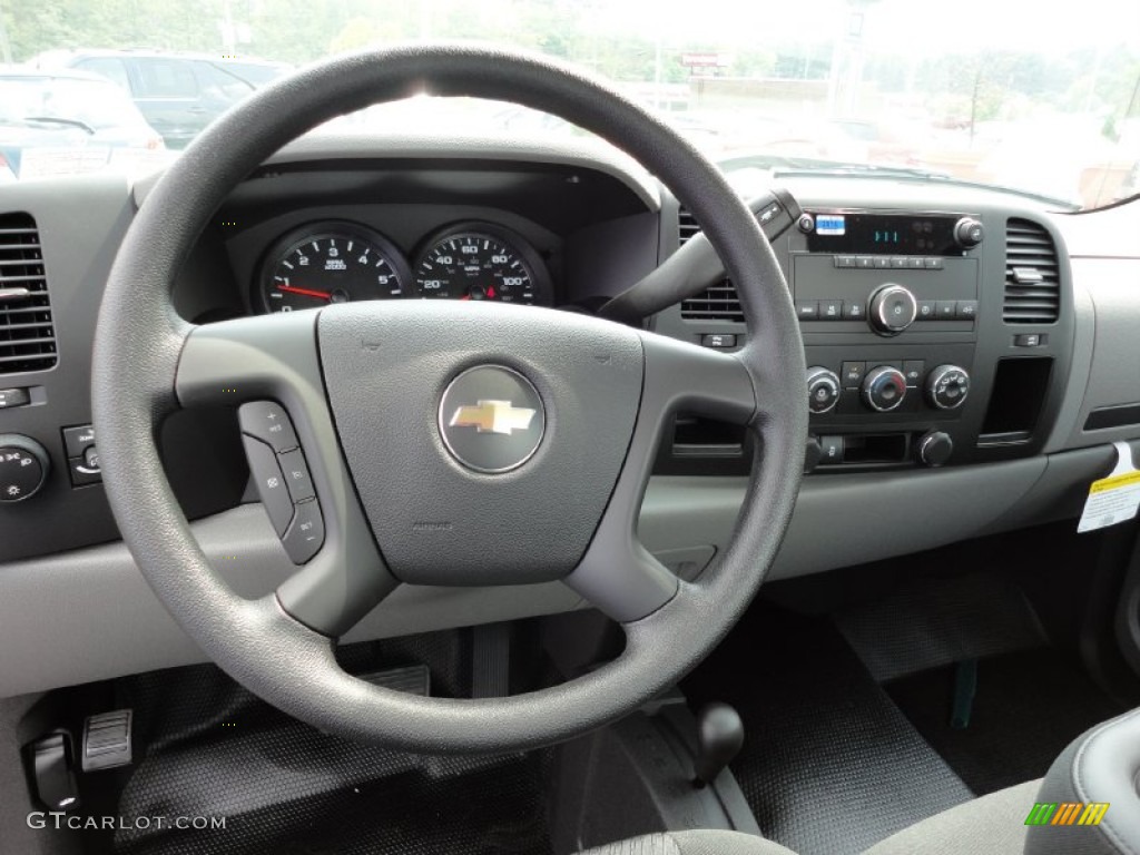2012 Chevrolet Silverado 1500 Work Truck Regular Cab 4x4 Dark Titanium Steering Wheel Photo #54443859