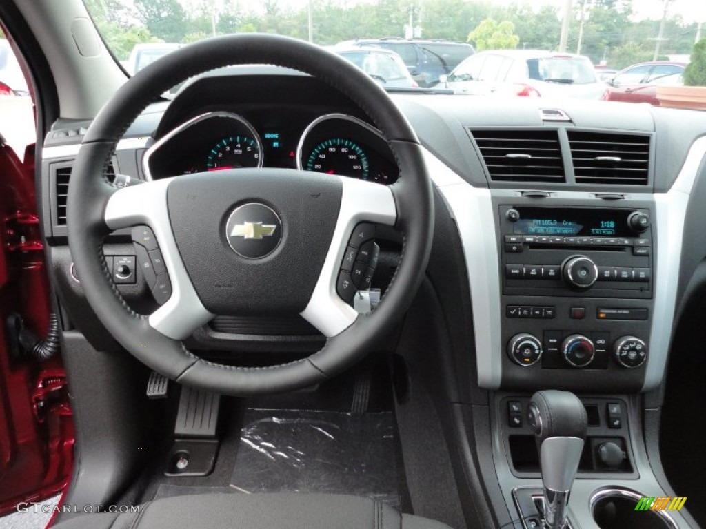 2012 Chevrolet Traverse LT AWD Ebony Dashboard Photo #54444035