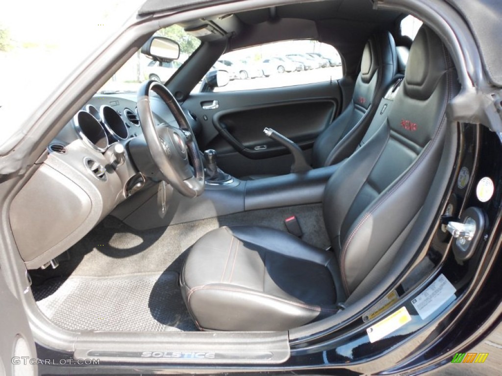 Ebony Interior 2008 Pontiac Solstice GXP Roadster Photo #54444111