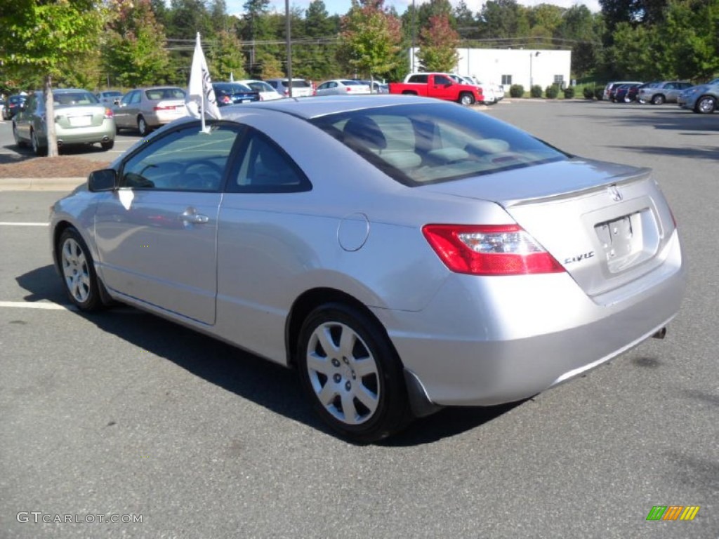 2008 Civic LX Coupe - Alabaster Silver Metallic / Gray photo #3