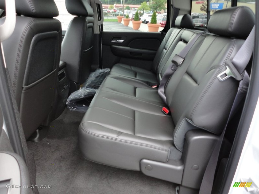 Ebony Interior 2012 Chevrolet Silverado 3500HD LTZ Crew Cab 4x4 Dually Photo #54445298