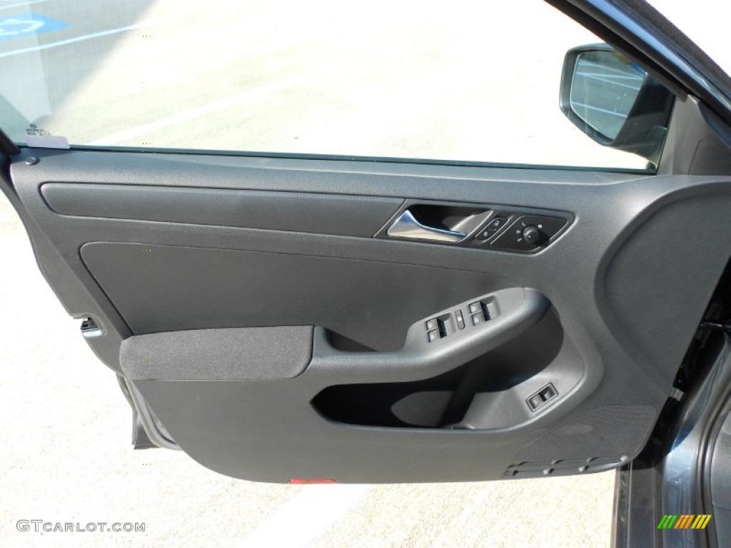 2012 Volkswagen Jetta S Sedan Titan Black Door Panel Photo #54445636
