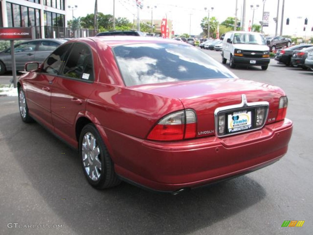 Vivid Red Metallic 2003 Lincoln LS V8 Exterior Photo #54447069