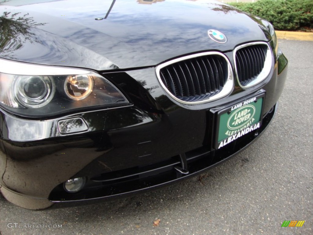 2006 5 Series 530xi Sedan - Jet Black / Beige photo #14