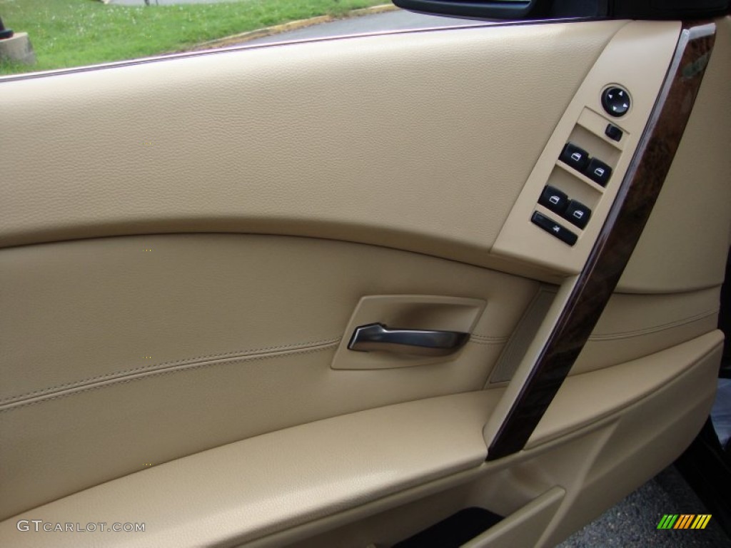 2006 5 Series 530xi Sedan - Jet Black / Beige photo #16