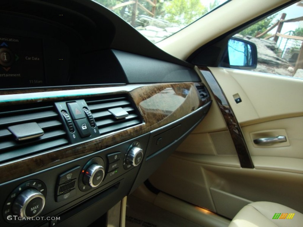 2006 5 Series 530xi Sedan - Jet Black / Beige photo #23