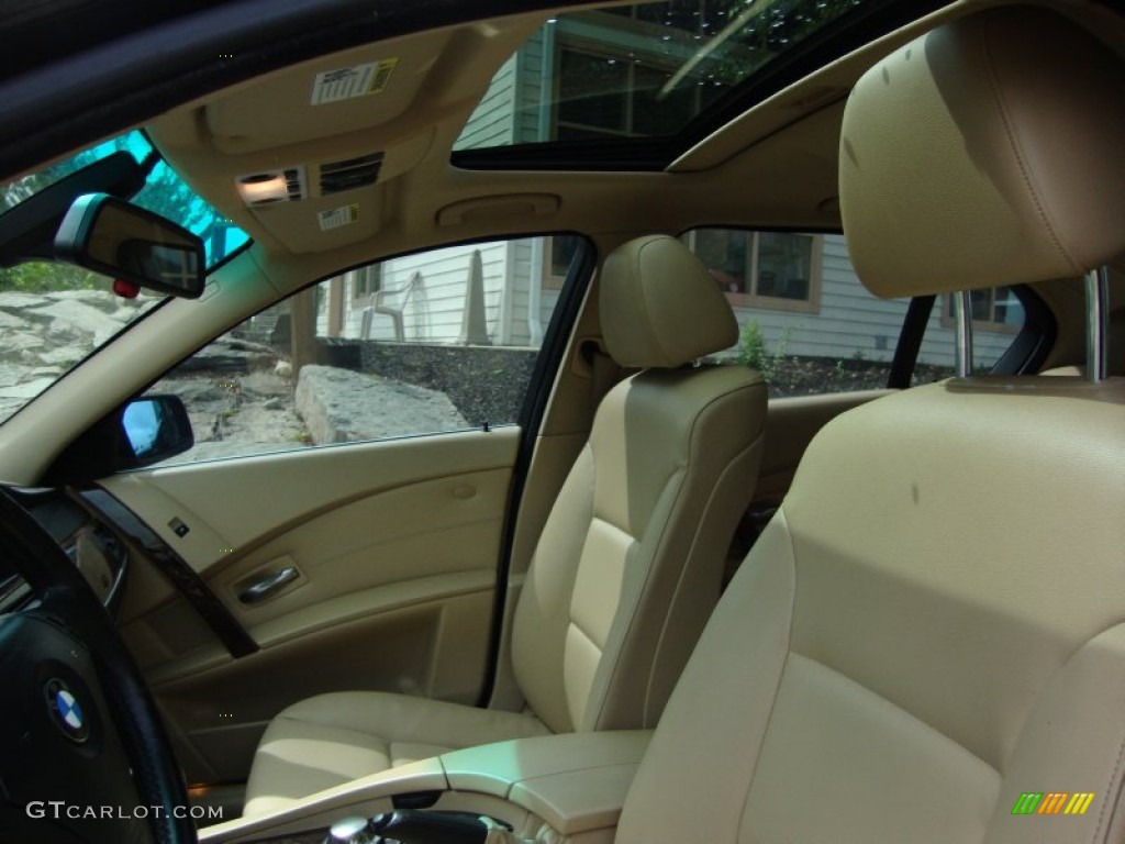 2006 5 Series 530xi Sedan - Jet Black / Beige photo #25