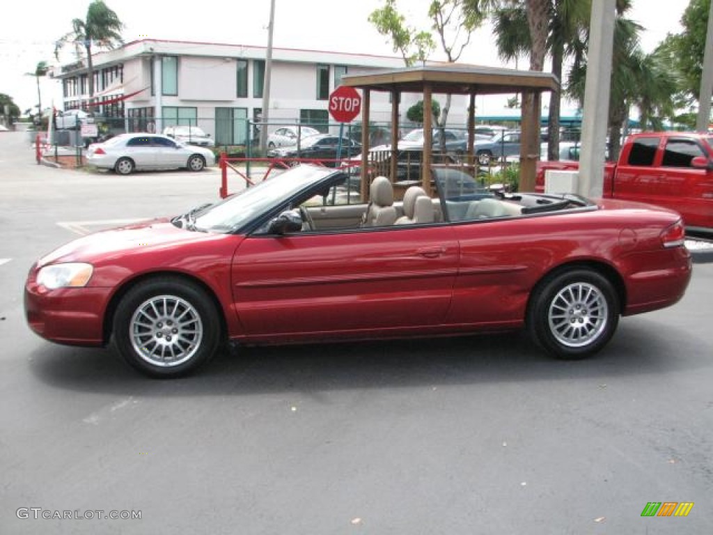 2004 Sebring LXi Convertible - Inferno Red Pearl / Sandstone photo #6