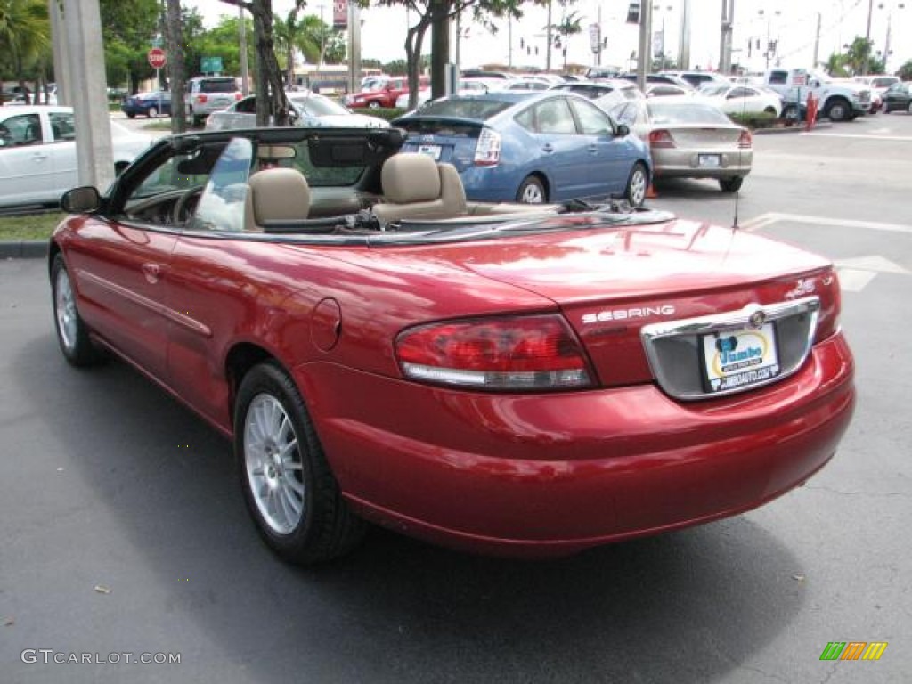2004 Sebring LXi Convertible - Inferno Red Pearl / Sandstone photo #7