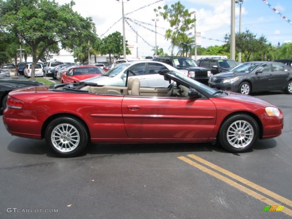 2004 Sebring LXi Convertible - Inferno Red Pearl / Sandstone photo #10