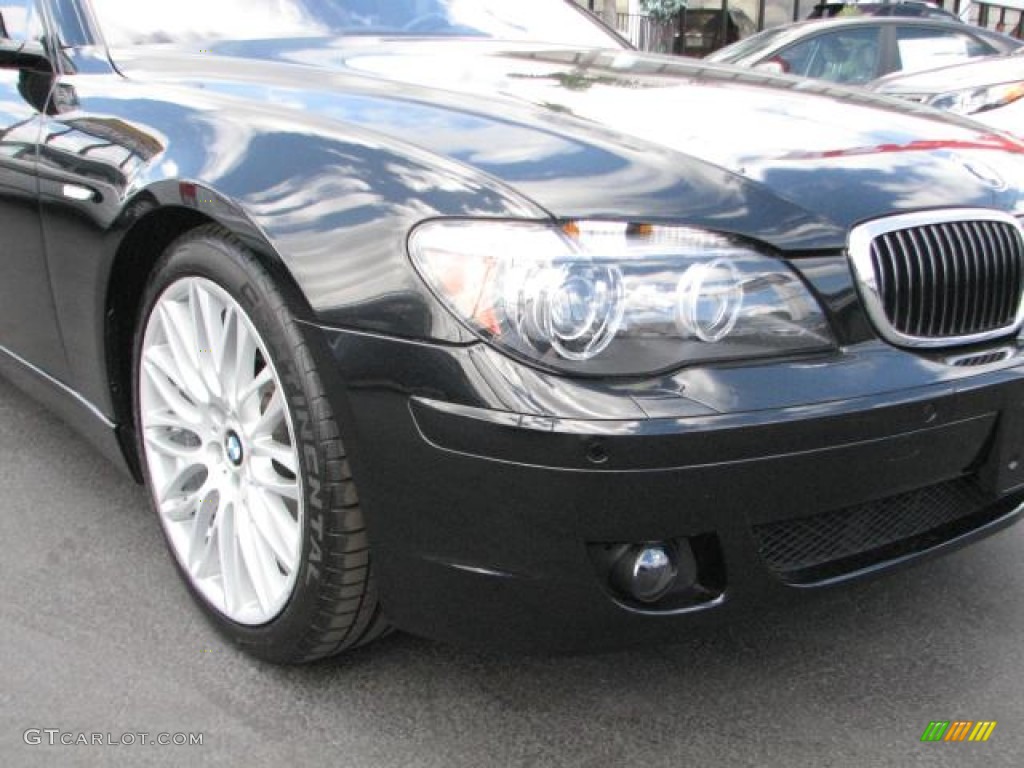2007 7 Series 750i Sedan - Black Sapphire Metallic / Beige photo #2