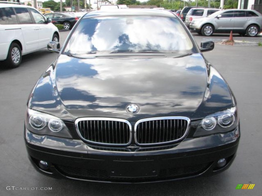 2007 7 Series 750i Sedan - Black Sapphire Metallic / Beige photo #3