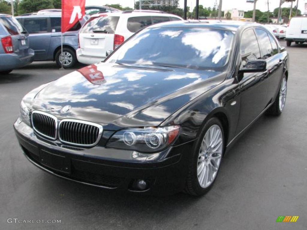 2007 7 Series 750i Sedan - Black Sapphire Metallic / Beige photo #5