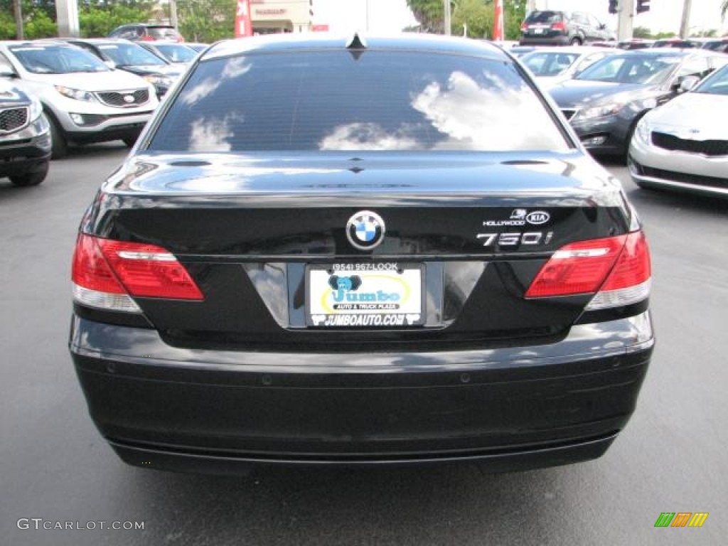 2007 7 Series 750i Sedan - Black Sapphire Metallic / Beige photo #8