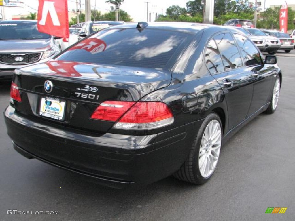 2007 7 Series 750i Sedan - Black Sapphire Metallic / Beige photo #9