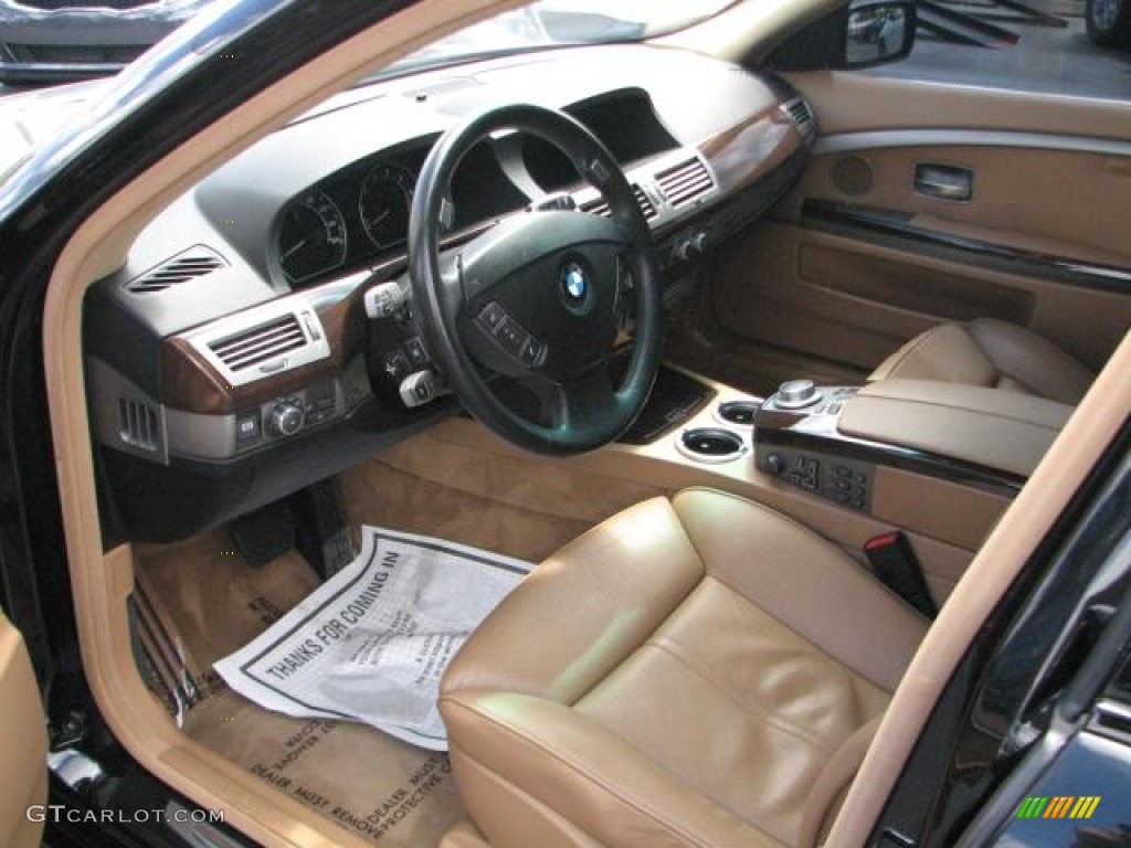 Beige Interior 2007 BMW 7 Series 750i Sedan Photo #54448544