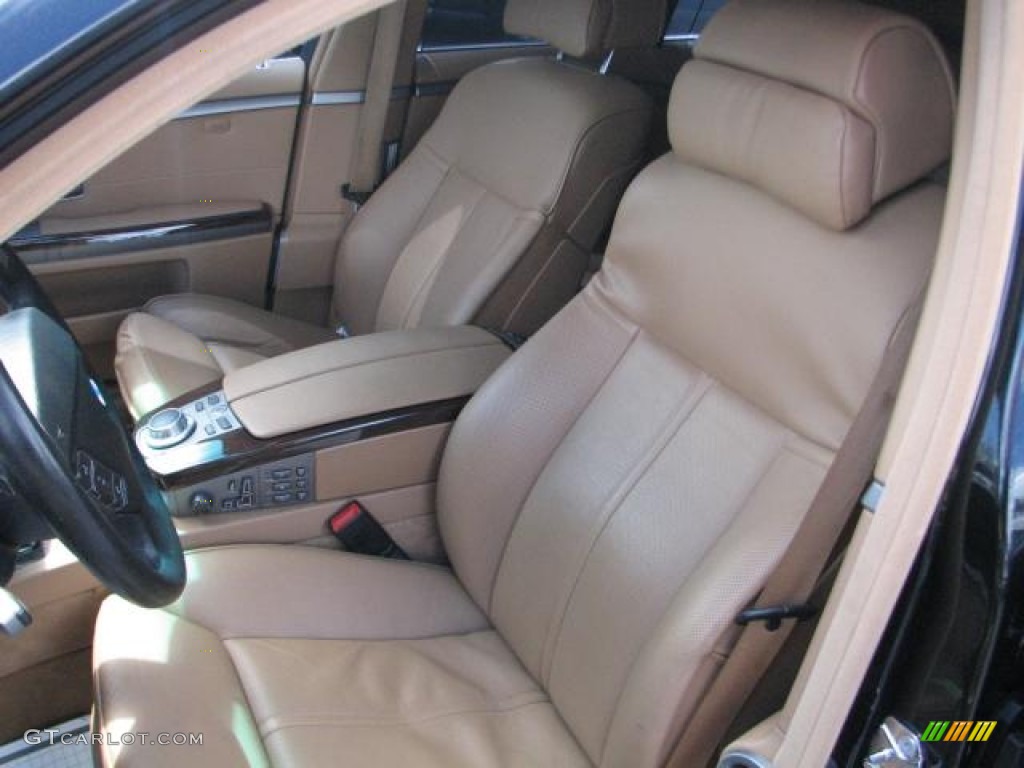 2007 7 Series 750i Sedan - Black Sapphire Metallic / Beige photo #17