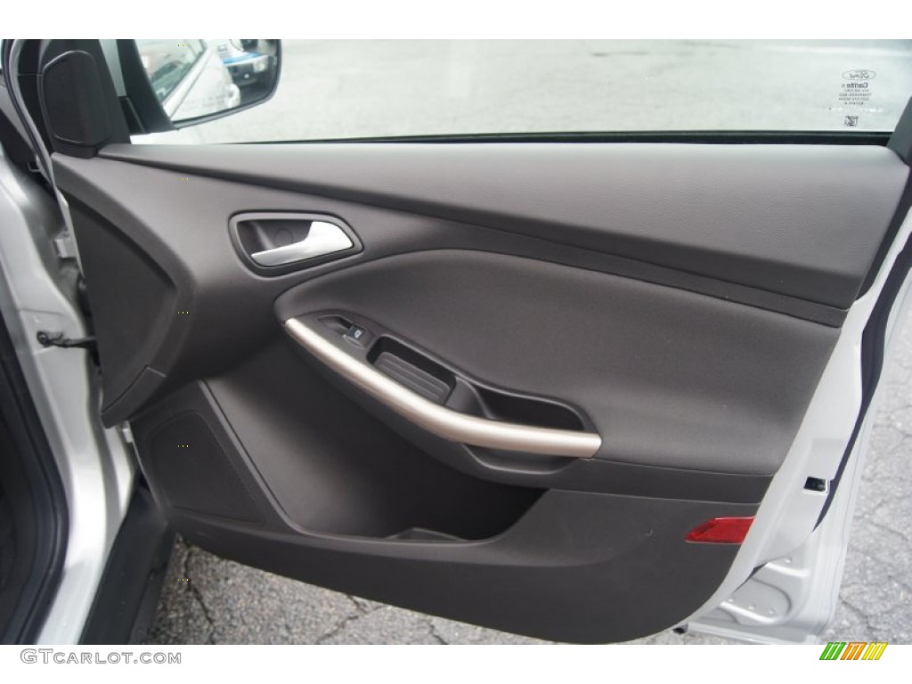 2012 Ford Focus SEL Sedan Charcoal Black Door Panel Photo #54448704