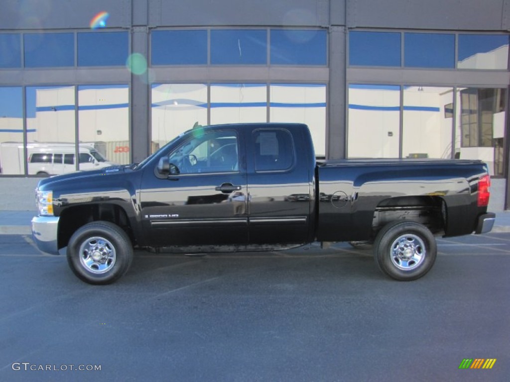 Black 2009 Chevrolet Silverado 2500HD LT Extended Cab Exterior Photo #54448991