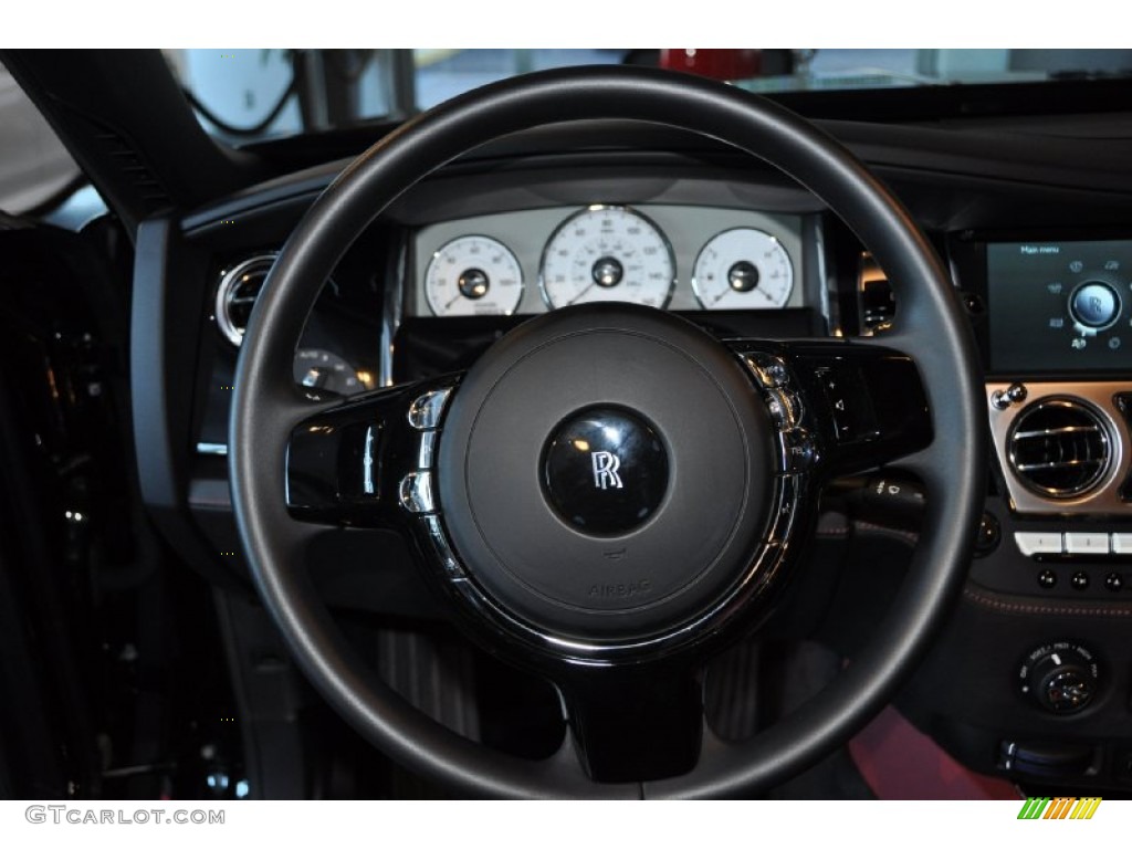 2010 Rolls-Royce Ghost Standard Ghost Model Black Steering Wheel Photo #54449646