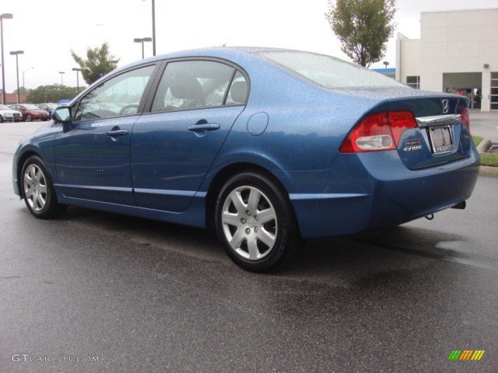 2010 Civic LX Sedan - Atomic Blue Metallic / Gray photo #5