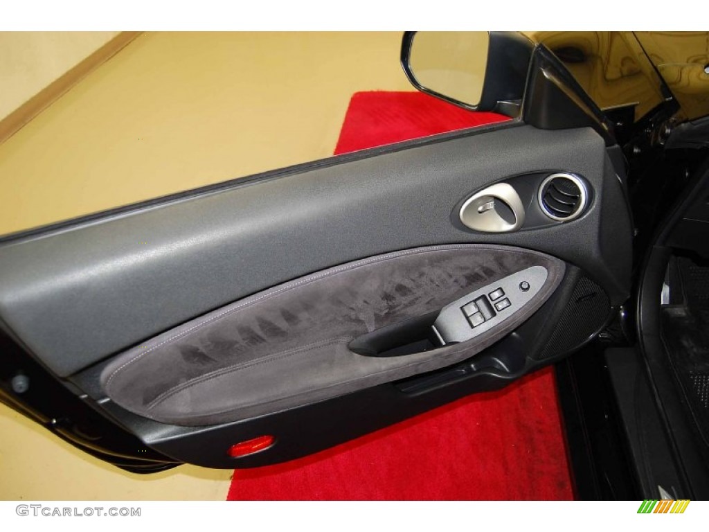2009 Nissan 370Z Sport Touring Coupe Black Leather Door Panel Photo #54451528
