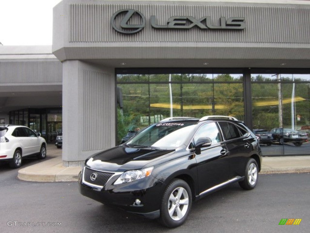 2010 RX 350 AWD - Obsidian Black / Black/Brown Walnut photo #1