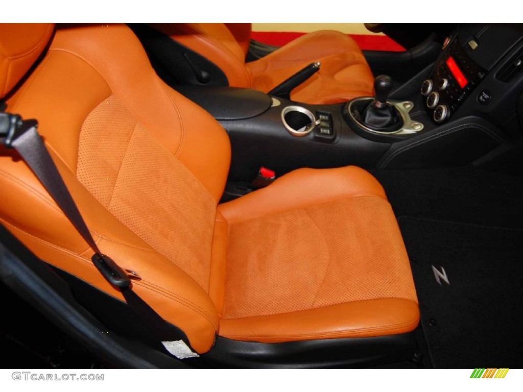 Persimmon Leather Interior 2009 Nissan 370Z Sport Touring Coupe Photo #54452618