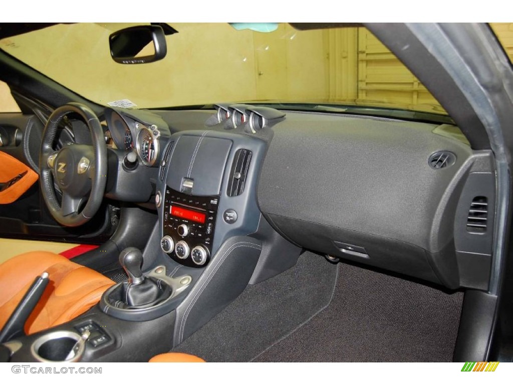2009 Nissan 370Z Sport Touring Coupe Persimmon Leather Dashboard Photo #54452628
