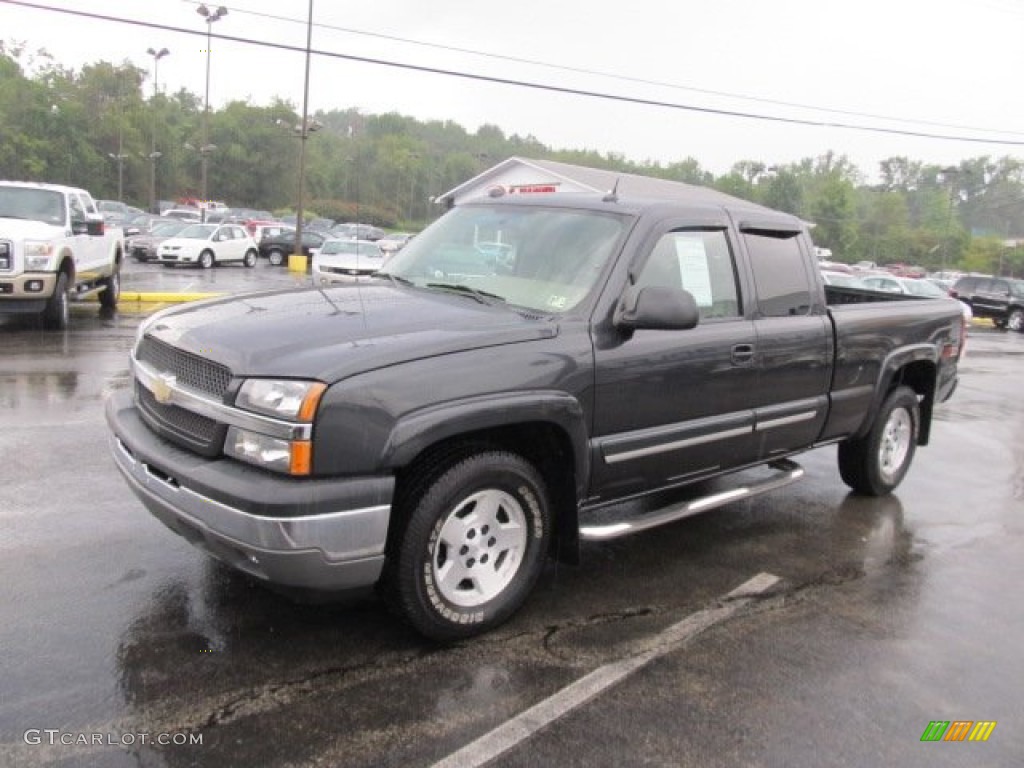 2005 Silverado 1500 Z71 Extended Cab 4x4 - Dark Gray Metallic / Tan photo #5