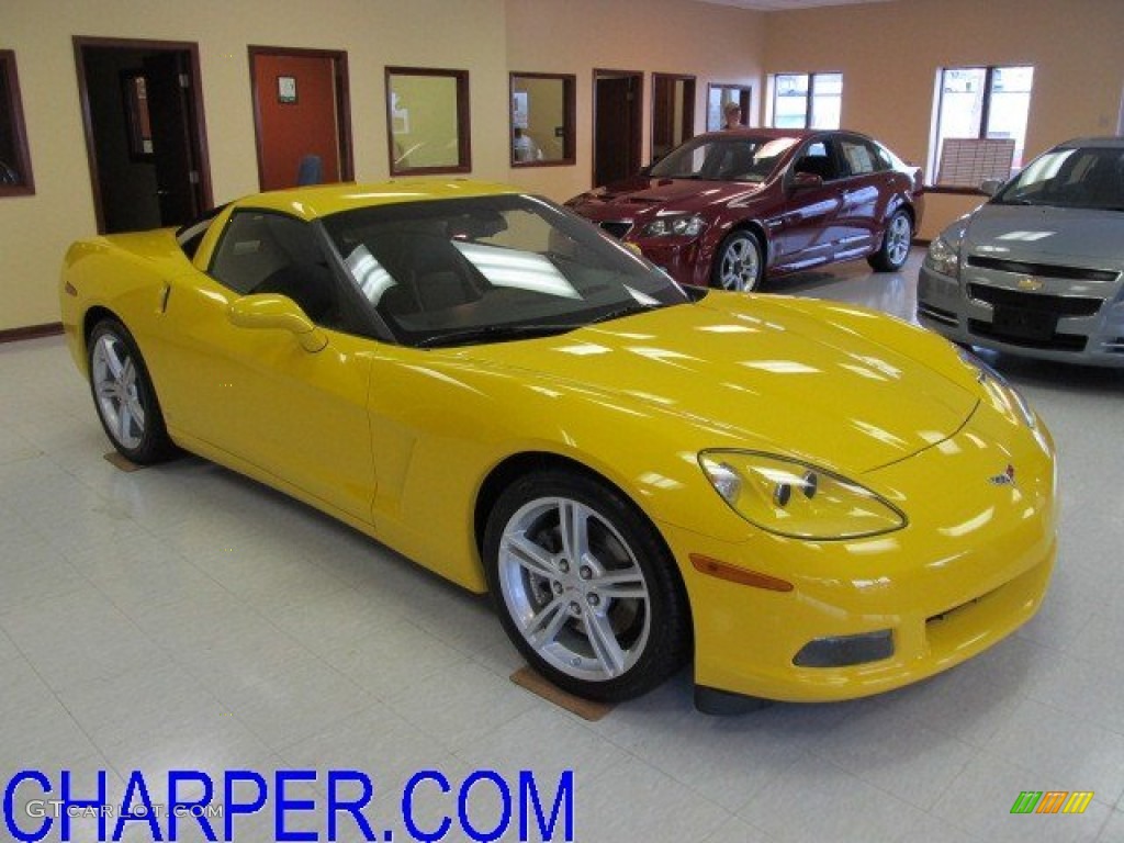 2008 Corvette Coupe - Velocity Yellow / Ebony photo #1