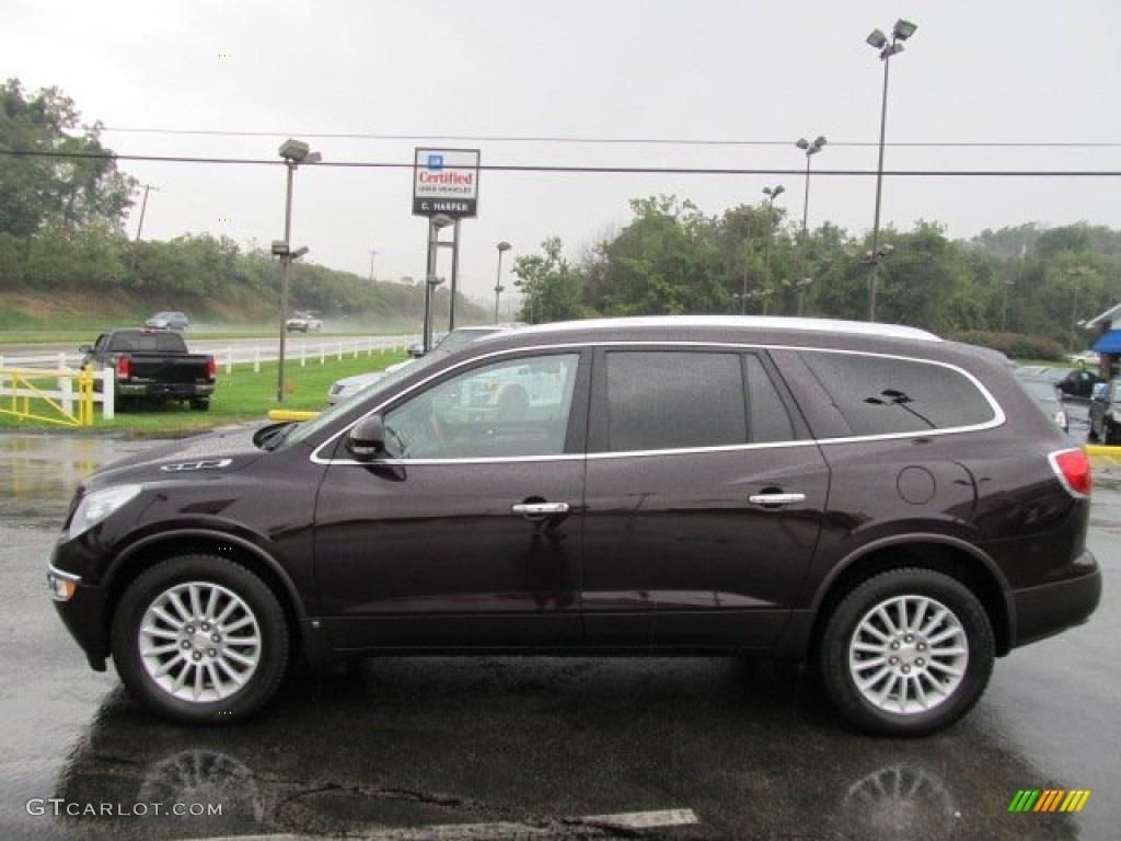 2009 Enclave CXL AWD - Dark Crimson Metallic / Ebony Black/Ebony photo #6