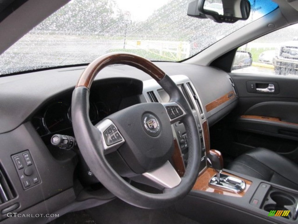 2008 Cadillac STS 4 V6 AWD Ebony Steering Wheel Photo #54454550