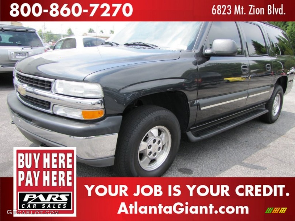 2003 Suburban 1500 LS 4x4 - Dark Gray Metallic / Gray/Dark Charcoal photo #1