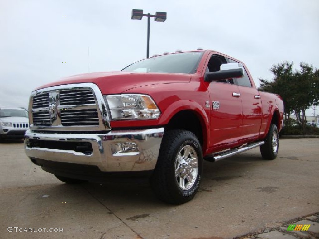 2012 Ram 2500 HD Laramie Crew Cab 4x4 - Flame Red / Dark Slate photo #1