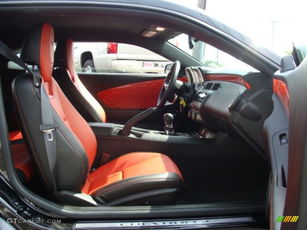 Black/Inferno Orange Interior 2010 Chevrolet Camaro SS/RS Coupe Photo #54458229