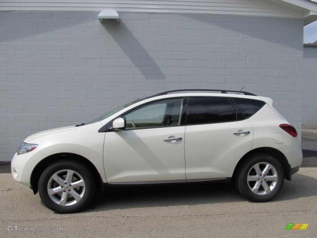 2009 Murano SL AWD - Glacier Pearl / Beige photo #2