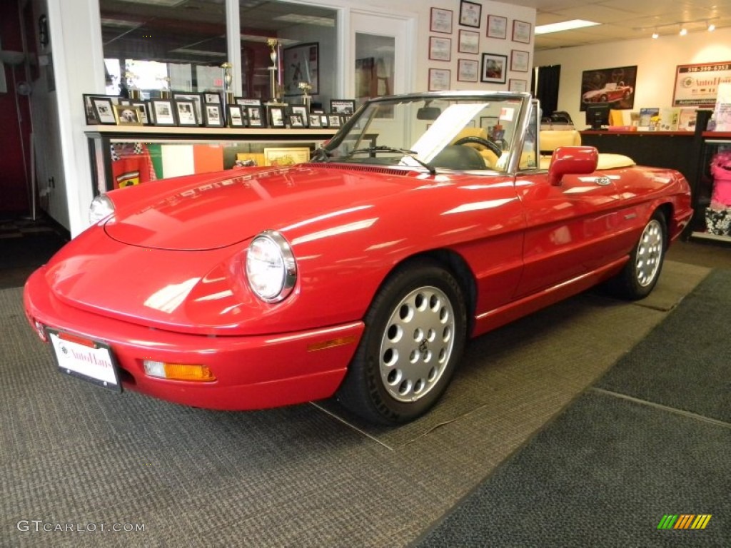1993 Spider Veloce - Red / Tan photo #1