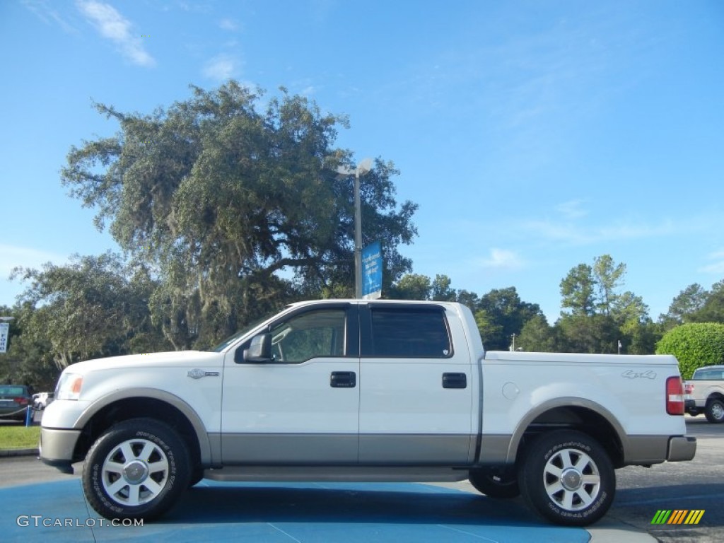 2006 F150 King Ranch SuperCrew 4x4 - Oxford White / Castano Brown Leather photo #2