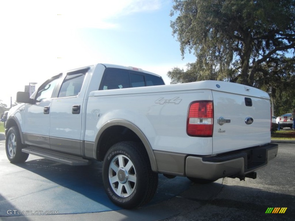 2006 F150 King Ranch SuperCrew 4x4 - Oxford White / Castano Brown Leather photo #3