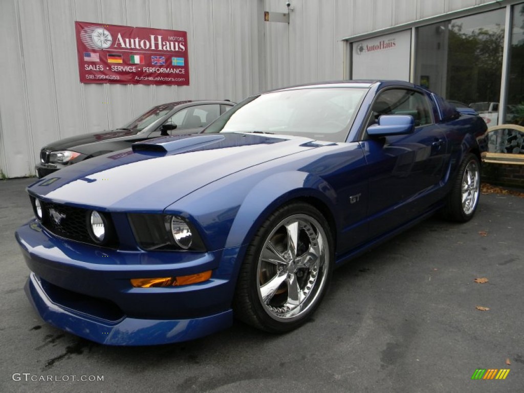 2007 Mustang GT Premium Coupe - Vista Blue Metallic / Dark Charcoal photo #2