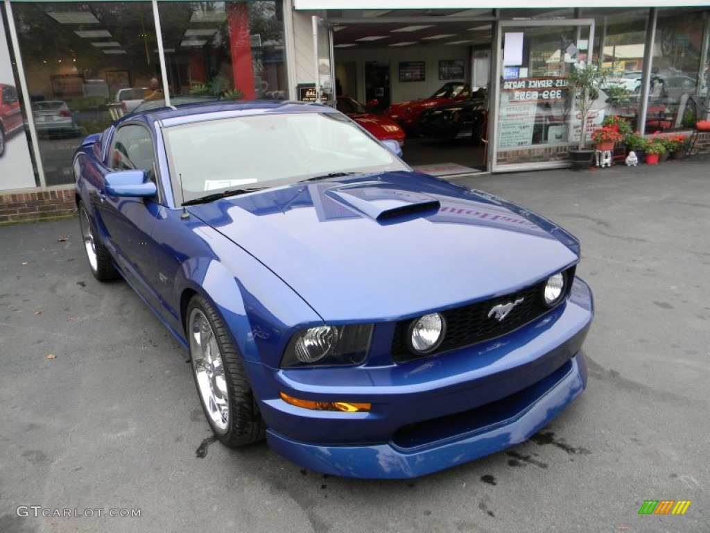 2007 Mustang GT Premium Coupe - Vista Blue Metallic / Dark Charcoal photo #8