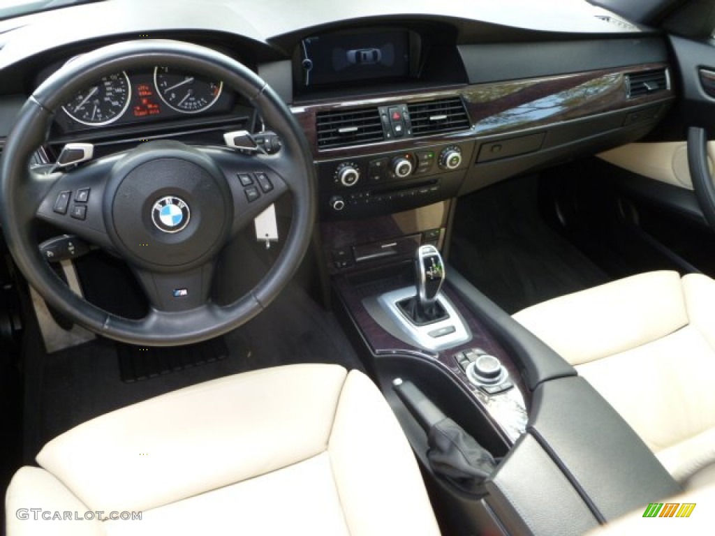2010 BMW 5 Series 535i Sedan Cream Beige Dashboard Photo #54461469