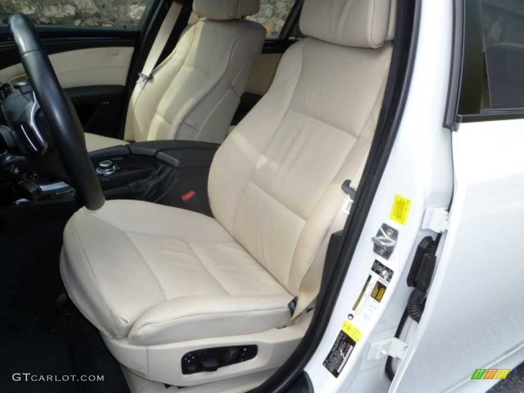 Cream Beige Interior 2010 BMW 5 Series 535i Sedan Photo #54461487